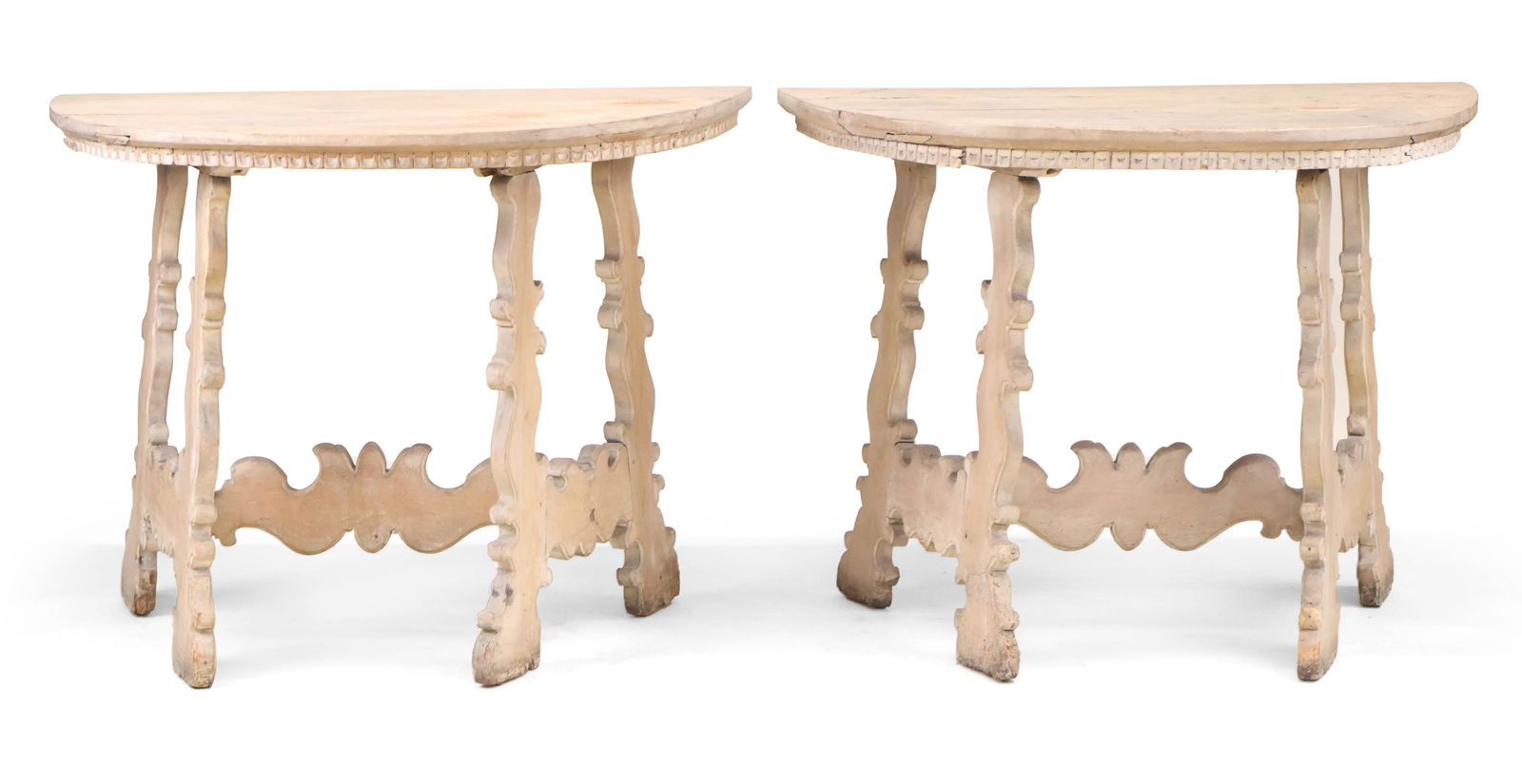 Pair of Dutch Demilune Consoles (1 of 15)