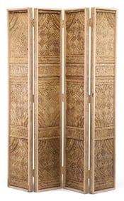 Zajac and Callahan Faux Bois Folding Screen