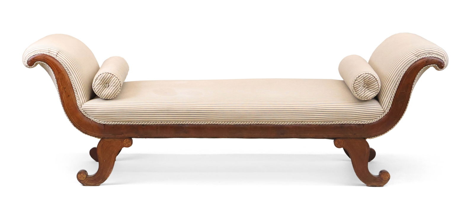 Neoclassical Mahogany Chaise Lounge (1 of 15)