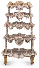 Empire Parcel-Gilt Shell-Decorated Etagere