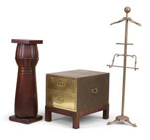 Brass Box on Wood Stand
