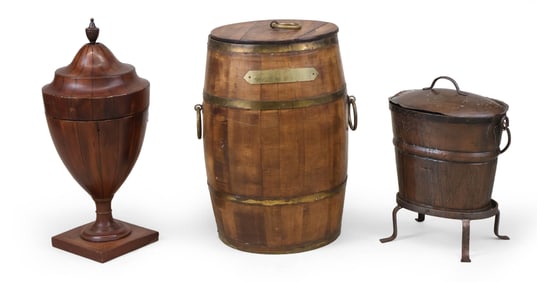 George III Style Mahogany Urn Form Cutlery Box