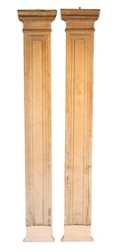 Two White-Painted Pilasters