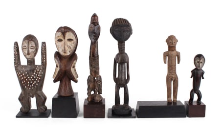 Six African Carved Hardwood Statues