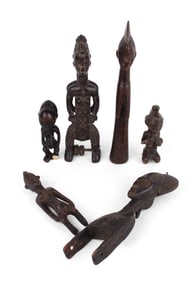 Six African Carved Hardwood Statues