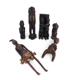 Six African Carved Hardwood Statues