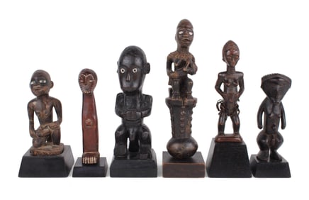 Six African Carved Hardwood Statues