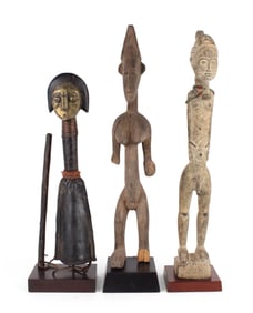Three African Carved Wood Figures