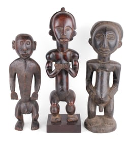 Three African Carved Wood Figures