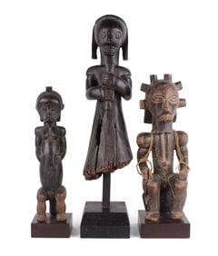 Three African Carved Wood Figures