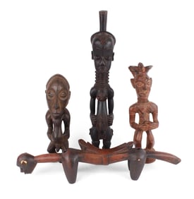 Four African Carved Wood Figures