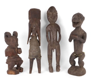 Three African Carved Wood Figures