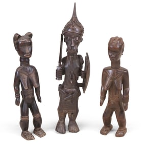 Three African Carved Wood Figures