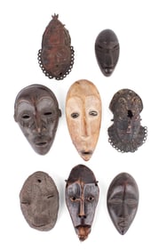 Eight Small African Tribal Masks