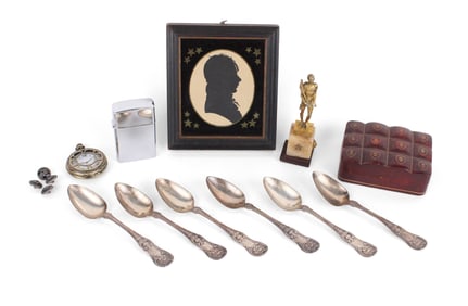 Six English Silver Teaspoons