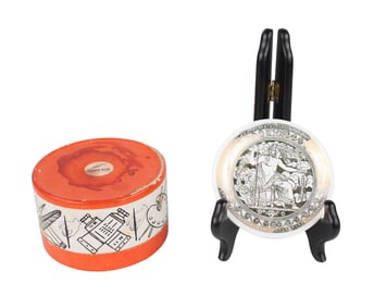 Boxed Set of Eight Fornasetti Mitologia Coasters