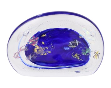 Gary Zack Handblown Large Aquarium Paperweight
