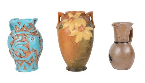 Roseville Clematis Pottery Vase