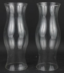 Pair of Glass Hurricane Shades