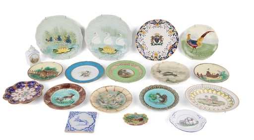 Large Group of Animal-Decorated Plates
