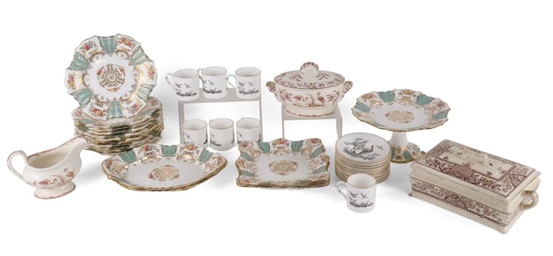 Assorted Transfer-Decorated Porcelain