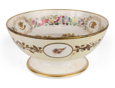 Fox Hunting Scene Decorated Porcelain Punch Bowl