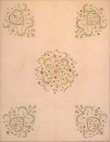 19th C. Silk Embroidered Textile