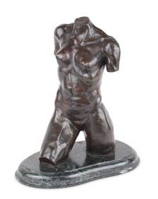 After Auguste Rodin, 1840-1917, Female Torso, Bronze