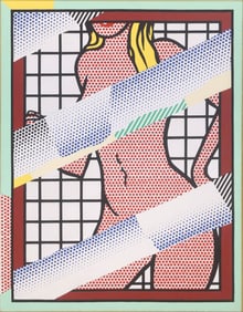 After Roy Lichtenstein, 1923-1997, Reflections on Jessica Helms, Print on Canvas