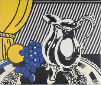 After Roy Lichtenstein, 1923-1997, Still Life with Silver Pitcher, Print on Canvas