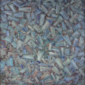 William Melton Halsey, 1915-1999, Abstract in Blue, Oil on Canvas