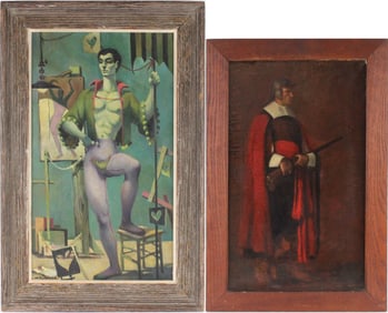 Model in Artist's Studio, Oil on Canvas