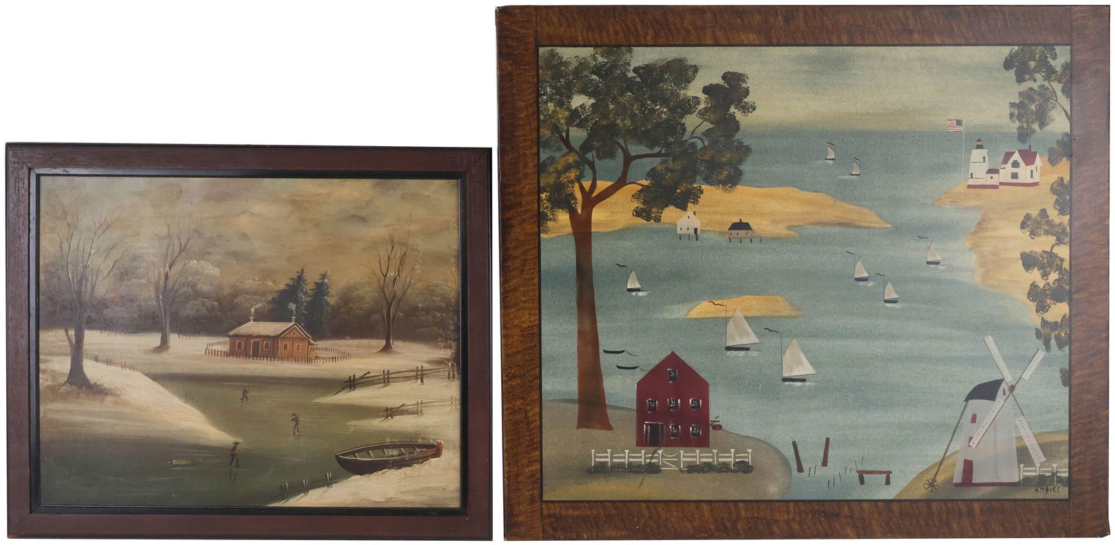 Hope Angier, Harbor Scene, Oil on Canvas (1 of 20)