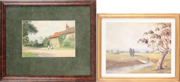 Victor Robert Watt, 1886-1970, Pastoral Scene, Watercolor