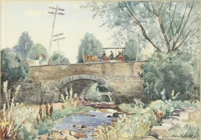 Stanley Grant Middleton, 1852-1942, Home from the Station, Watercolor