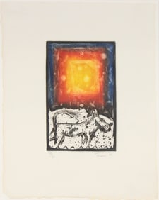 Philip Tsiaras, 1952-, Horse in the Sun, Engraving