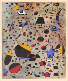 After Joan Miro, Spanish 1893-1983, Le 13 l'Echelle a Frole le Firmament from Constellations,
