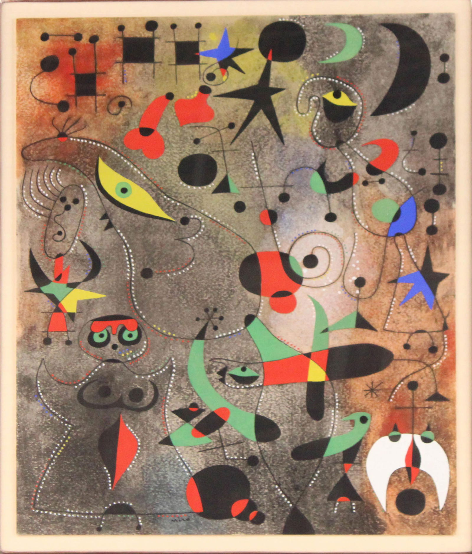 After Joan Miro, Spanish 1893-1983, Le Reveil au Petit Jour from Constellations, Pochoir Print (1 of 7)