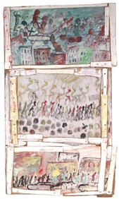 Purvis Young, American 1943-2010, Untitled, Mixed Media