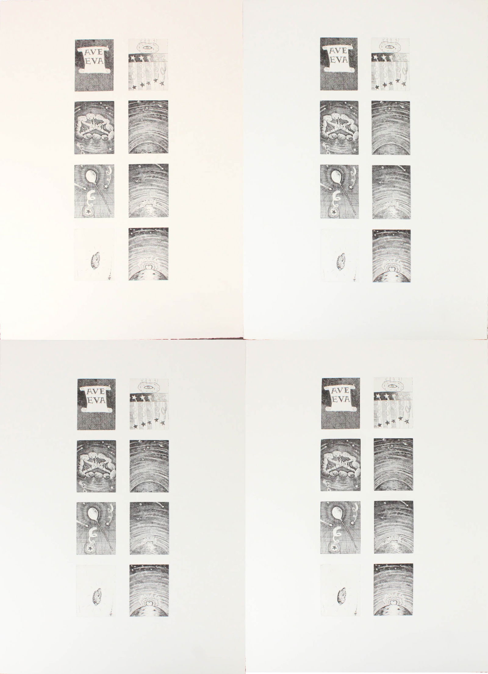 Paul Thek, American 1933-1988, Untitled I/XII, Etchings (1 of 9)