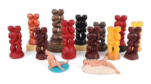 Gregory Dawson, American 1934-2007, "The Kiss", Mixed Media