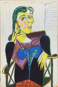 After Pablo Picasso, Spanish 1881-1973, Portrait of Dora Maar, Oil on Canvas