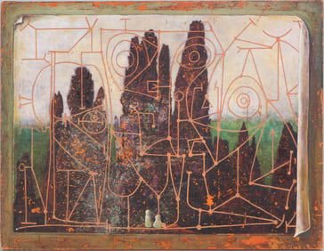 Abstract Cityscape, Oil on Canvas