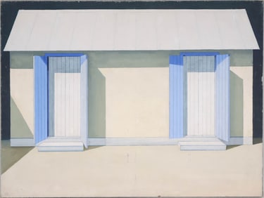 Two Doors, Oil on Canvas