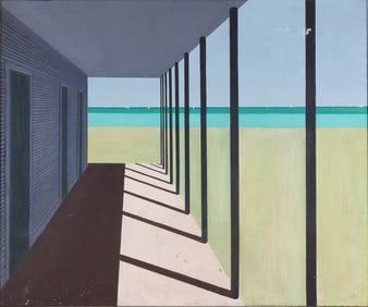 Porch Near the Sea, Oil on Canvas