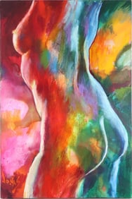 Jonas Gerard, 1941-2020, Cotton Candy #2, Mixed Media on Canvas