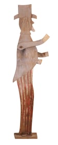 Painted Wood Uncle Sam Mailbox Holder