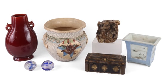 Chinese Sang de Boeuf Double Handled Vase