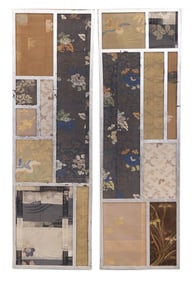 Pair of Framed Compositions of Japanese Obis