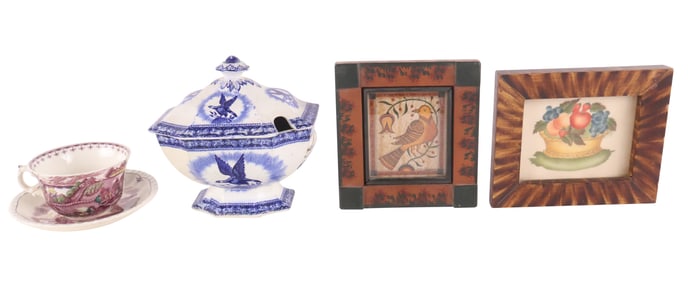 Rare American Patriotic Porcelain Sauce Tureen